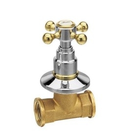 Sapho Antea - Robinet refermable encastré avec corps d'encastrement, chaude, chrome/or 3052H