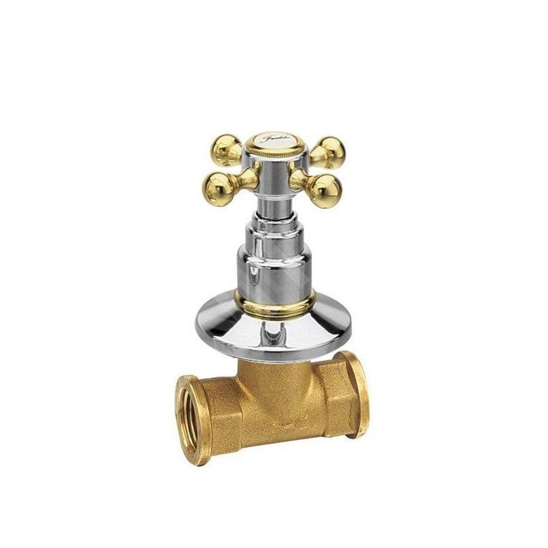 Sapho Antea - Robinet refermable encastré avec corps d'encastrement, chaude, chrome/or 3052H