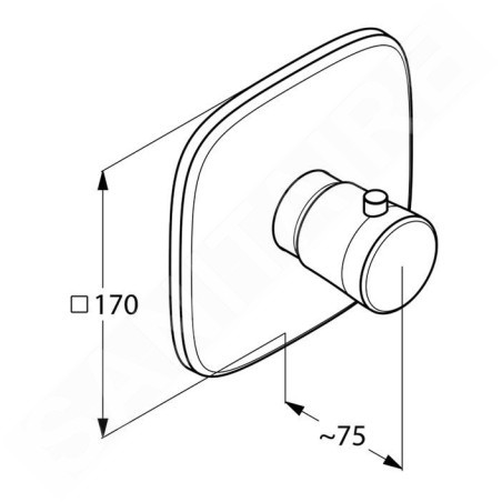 Kludi Amba - Mitigeur thermostatique encastré, chrome 537290575