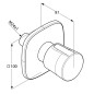 Kludi Amba - Inverseur encastrable 2 voies, chrome 538470575