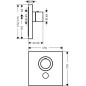 Axor ShowerSelect - Set de finition pour mitigeur thermostatique encastré haut débit avec 1 sortie, chrome 36716000