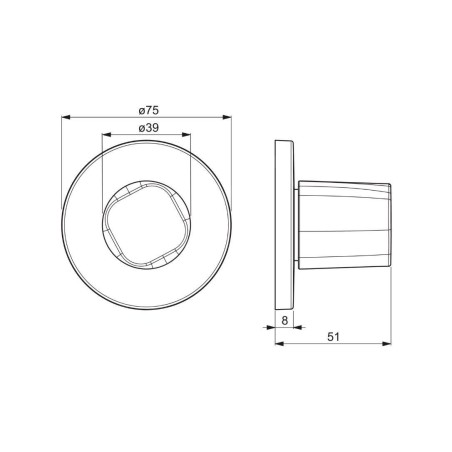 Hansa Signatur - Vanne encastrée Living, chrome 02288102