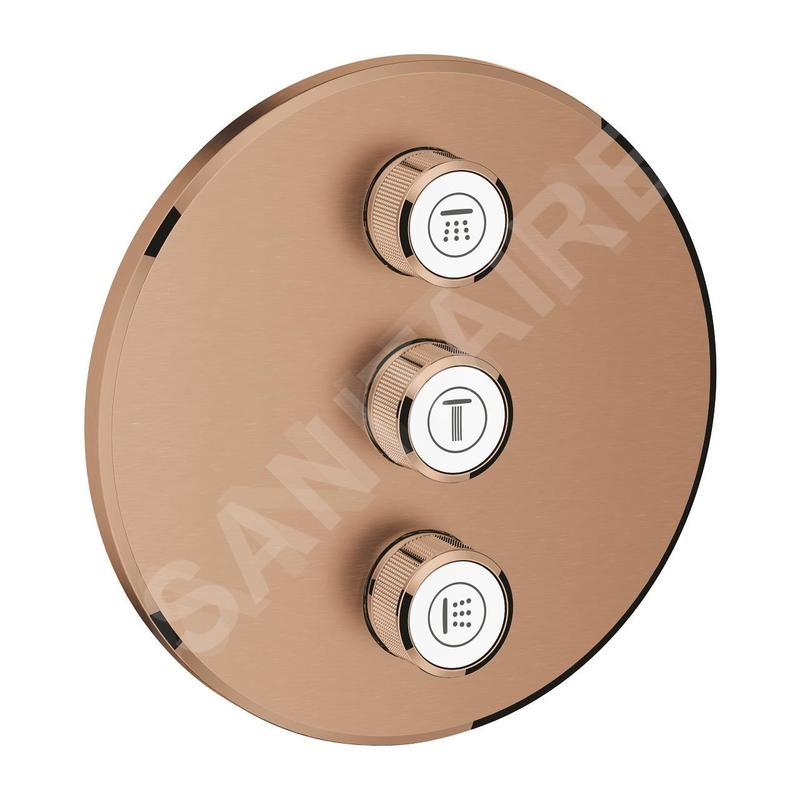 Grohe Grohtherm SmartControl - Mitigeur encastré avec 3 sorties, Warm Sunset brossé 29122DL0