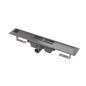 Alcadrain Douchegoten - Caniveau de douche Professional Low 750 mm, avec rebord pour grille perforée, inox APZ106-750