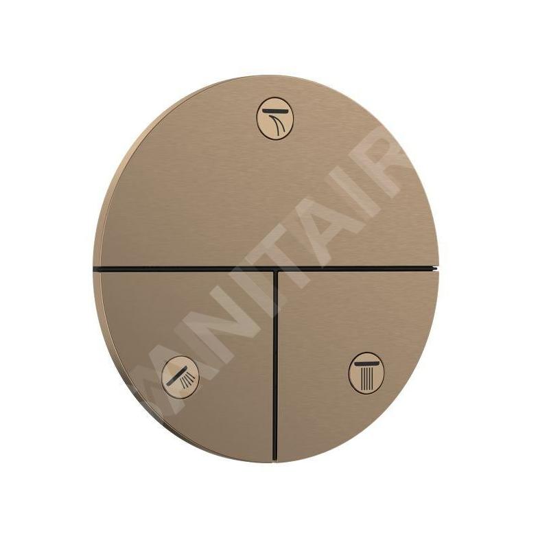 Hansgrohe ShowerSelect Comfort - Inverseur encastré, 3 sorties, bronze brossé 15558140