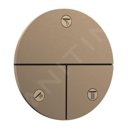 Hansgrohe ShowerSelect Comfort - Inverseur encastré, 3 sorties, bronze brossé 15558140