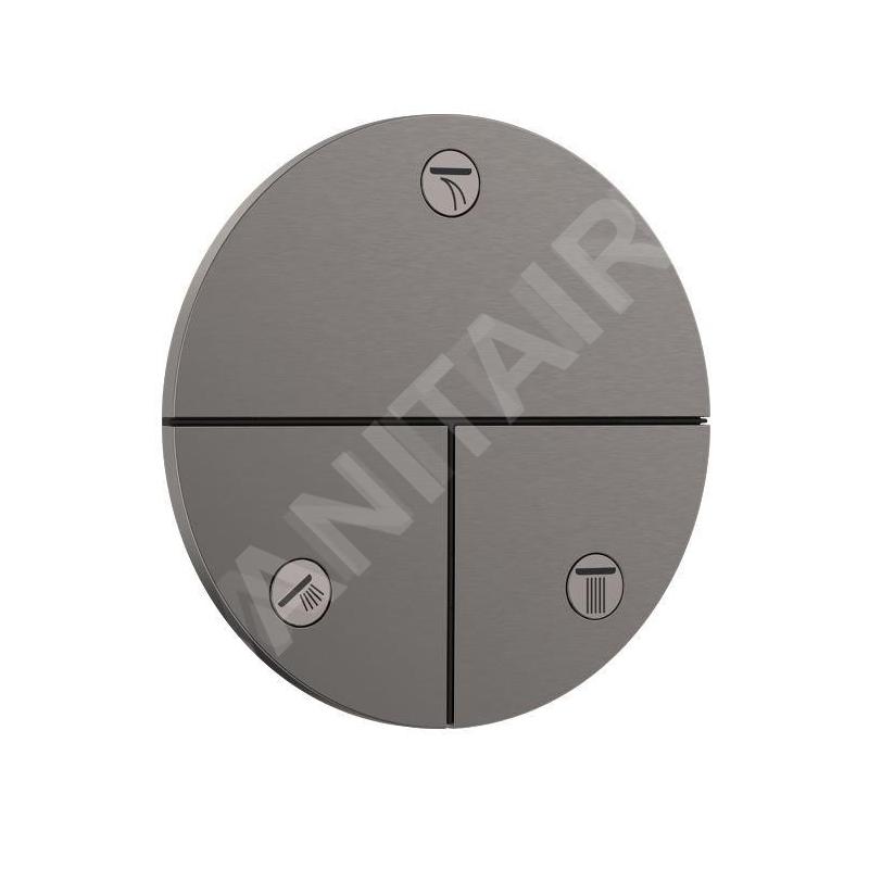 Hansgrohe ShowerSelect Comfort - Inverseur encastré, 3 sorties, noir chromé brossé 15558340