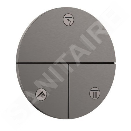Hansgrohe ShowerSelect Comfort - Inverseur encastré, 3 sorties, noir chromé brossé 15558340