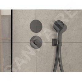 Hansgrohe ShowerSelect Comfort - Inverseur encastré, 3 sorties, noir chromé brossé 15558340