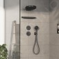 Hansgrohe ShowerSelect Comfort - Inverseur encastré, 3 sorties, noir chromé brossé 15558340