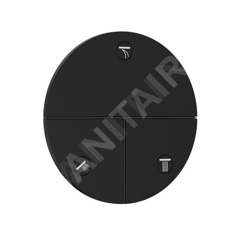 Hansgrohe ShowerSelect Comfort - Inverseur encastré, 3 sorties, noir mat 15558670
