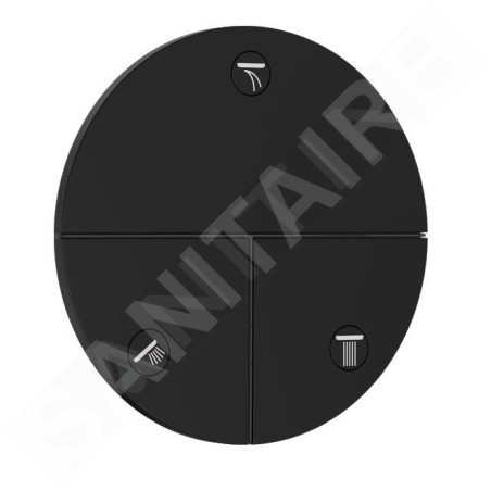 Hansgrohe ShowerSelect Comfort - Inverseur encastré, 3 sorties, noir mat 15558670