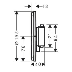 Hansgrohe ShowerSelect Comfort - Mitigeur thermostatique encastré, chrome noir brossé 15559340