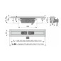 Alcadrain Douchegoten - Caniveau de douche Professional 850 mm, avec rebord pour grille perforée, acier inoxydable APZ6-850 Alcadrain Douchegoten - Caniveau de douche Professional 850 mm, avec rebord pour grille perforée, acier inoxydable APZ6-850