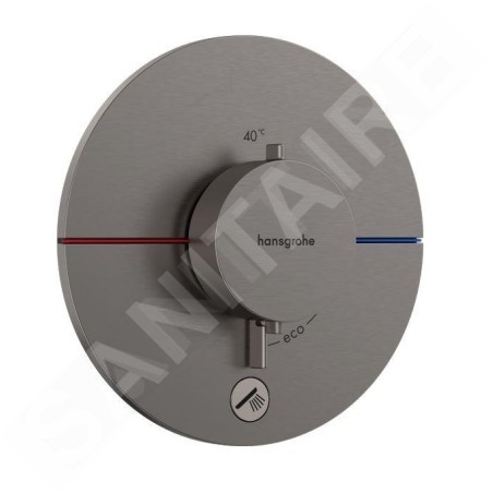 Hansgrohe ShowerSelect Comfort - Mitigeur thermostatique encastré, chrome noir brossé 15562340