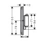 Hansgrohe ShowerSelect Comfort - Mitigeur thermostatique encastré, chrome noir brossé 15562340 Hansgrohe ShowerSelect Comfort - Mitigeur thermostatique encastré, chrome noir brossé 15562340