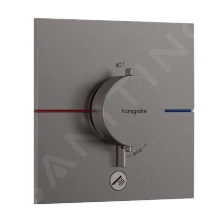 Hansgrohe ShowerSelect Comfort - Mitigeur thermostatique encastré, chrome noir brossé 15575340