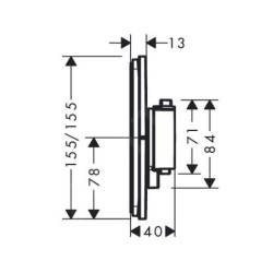 Hansgrohe ShowerSelect Comfort - Mitigeur thermostatique encastré, chrome noir brossé 15575340