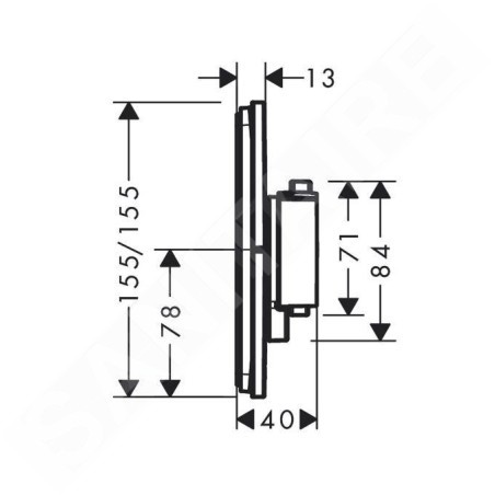 Hansgrohe ShowerSelect Comfort - Mitigeur thermostatique encastré, noir mat 15575670