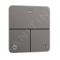 Hansgrohe ShowerSelect Comfort - Inverseur encastré, 3 sorties, noir chromé brossé 15587340