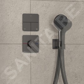 Hansgrohe ShowerSelect Comfort - Inverseur encastré, 3 sorties, noir chromé brossé 15587340