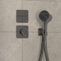 Hansgrohe ShowerSelect Comfort - Inverseur encastré, 3 sorties, noir chromé brossé 15587340