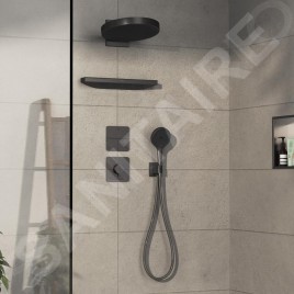 Hansgrohe ShowerSelect Comfort - Inverseur encastré, 3 sorties, noir chromé brossé 15587340