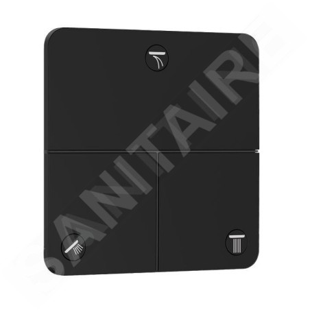 Hansgrohe ShowerSelect Comfort - Inverseur encastré, 3 sorties, noir mat 15587670