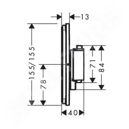 Hansgrohe ShowerSelect Comfort - Mitigeur thermostatique encastré, noir mat 15589670