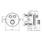 Ideal Standard CeraTherm Navigo - Mitigeur thermostatique de douche encastré, 2 sorties, noir soyeux A7296XG