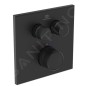 Ideal Standard CeraTherm Navigo - Mitigeur thermostatique de douche encastré, 2 sorties, noir soyeux A7302XG