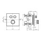Ideal Standard CeraTherm Navigo - Mitigeur thermostatique de douche encastré, 2 sorties, noir soyeux A7302XG