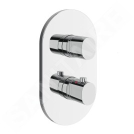 Ravak Chrome II - Mitigeur thermostatique encastré pour 2 sorties, chrome X070455