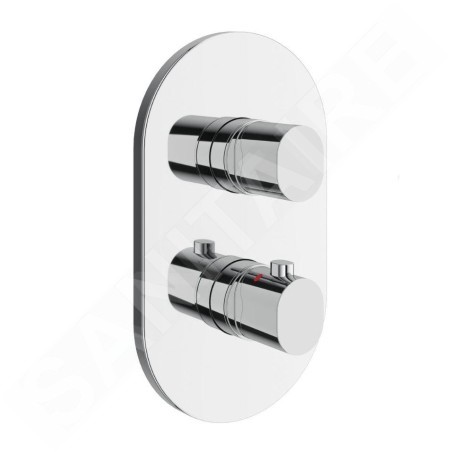 Ravak Chrome II - Mitigeur thermostatique encastré pour 2 sorties, chrome X070455