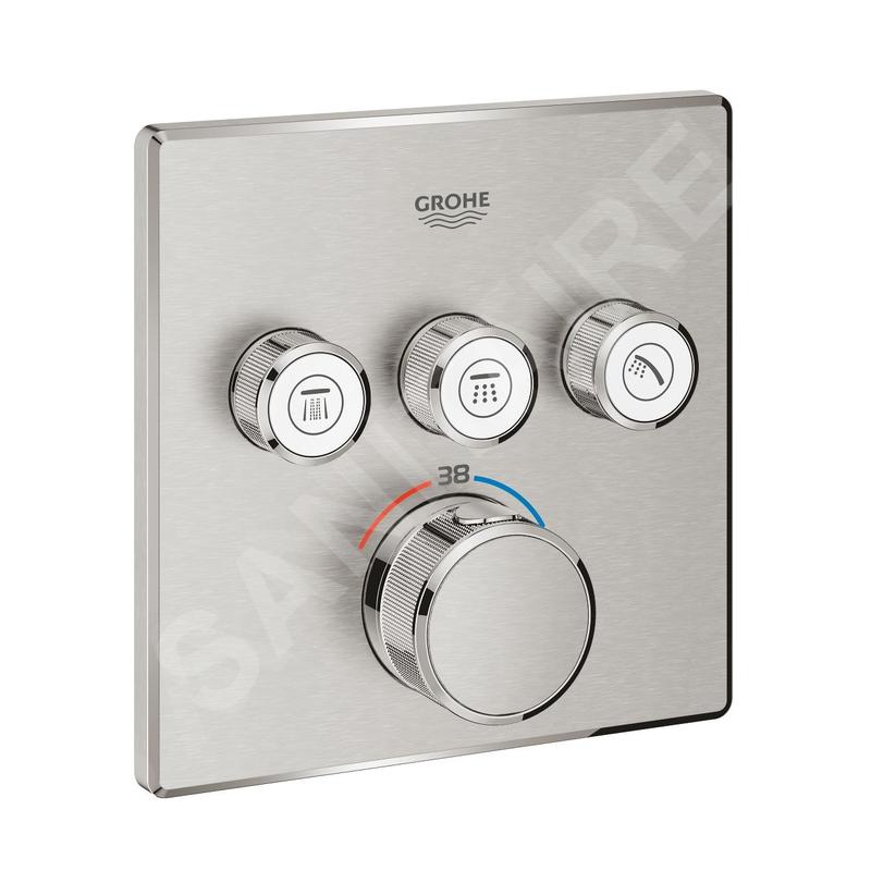 Grohe Grohtherm SmartControl - Mitigeur thermostatique encastré avec 3 soupapes, supersteel 29126DC0 Grohe Grohtherm SmartControl - Mitigeur thermostatique encastré avec 3 soupapes, supersteel 29126DC0