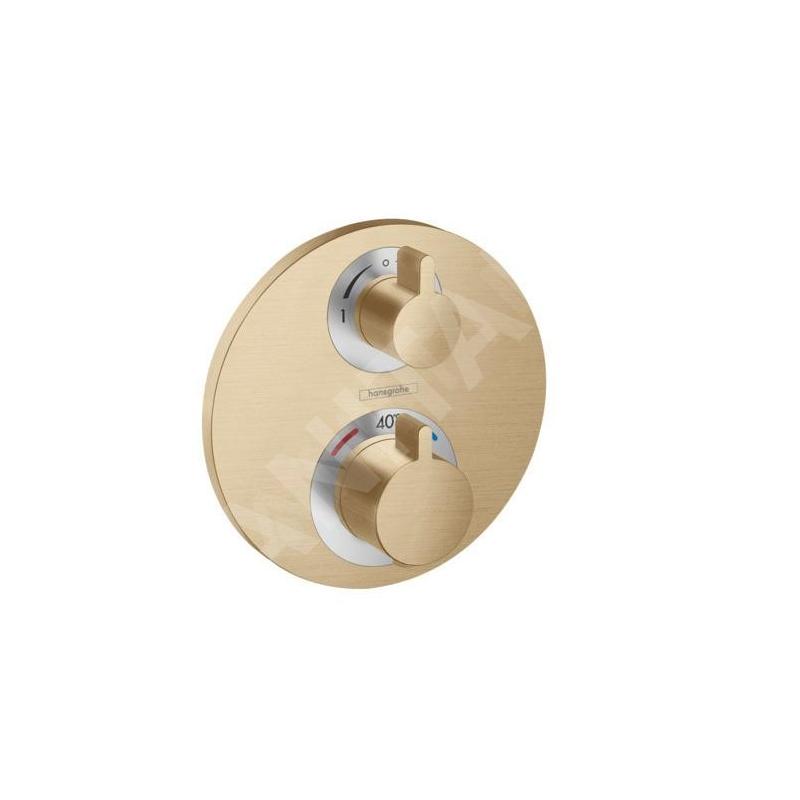 Hansgrohe Ecostat S - Mitigeur thermostatique encastré, 2 sorties, bronze brossé 15758140 Hansgrohe Ecostat S - Mitigeur thermostatique encastré, 2 sorties, bronze brossé 15758140