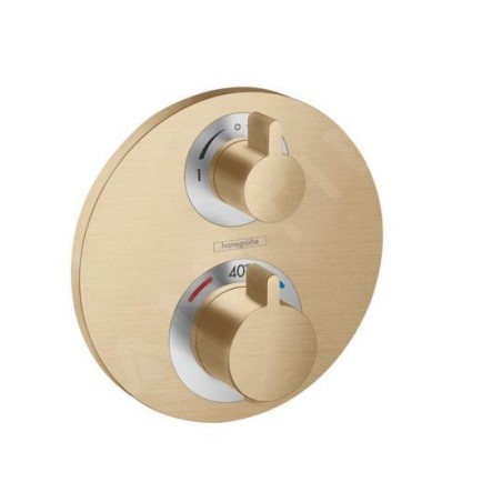 Hansgrohe Ecostat S - Mitigeur thermostatique encastré, 2 sorties, bronze brossé 15758140
