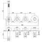 Paffoni Modular Box - Mitigeur thermostatique encastré, pour 2 sorties, chrome MDE000CR Paffoni Modular Box - Mitigeur thermostatique encastré, pour 2 sorties, chrome MDE000CR