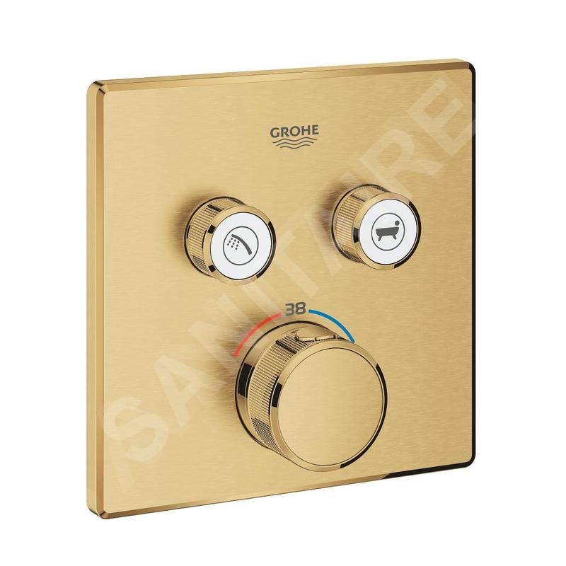 Grohe Grohtherm SmartControl - Mitigeur thermostatique encastré avec 2 soupapes, Cool Sunrise brossé 29124GN0 Grohe Grohtherm SmartControl - Mitigeur thermostatique encastré avec 2 soupapes, Cool Sunrise brossé 29124GN0