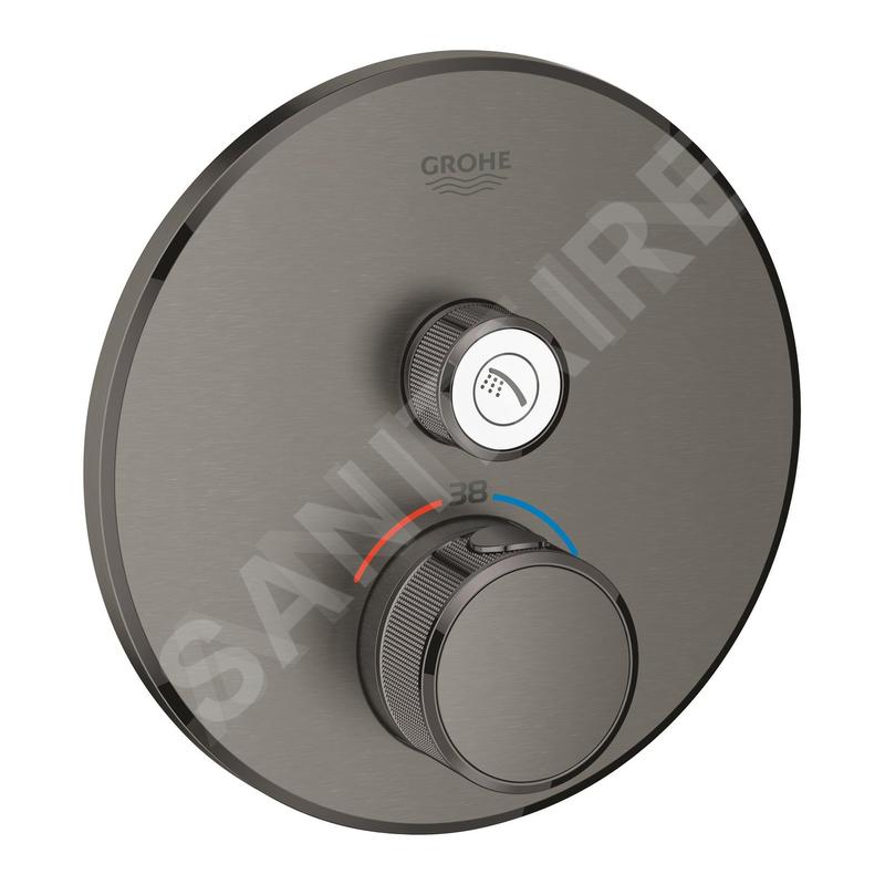 Grohe Grohtherm SmartControl - Mitigeur thermostatique encastré de douche avec 1 sortie, Hard Graphite brossé 29118AL0