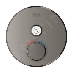 Grohe Grohtherm SmartControl - Mitigeur thermostatique encastré de douche avec 1 sortie, Hard Graphite brossé 29118AL0