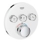 Grohe Grohtherm SmartControl - Mitigeur thermostatique encastré de baignoire à 3 sorties, blanc lunaire 29904LS0