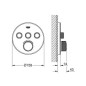 Grohe Grohtherm SmartControl - Mitigeur thermostatique encastré de baignoire à 3 sorties, blanc lunaire 29904LS0