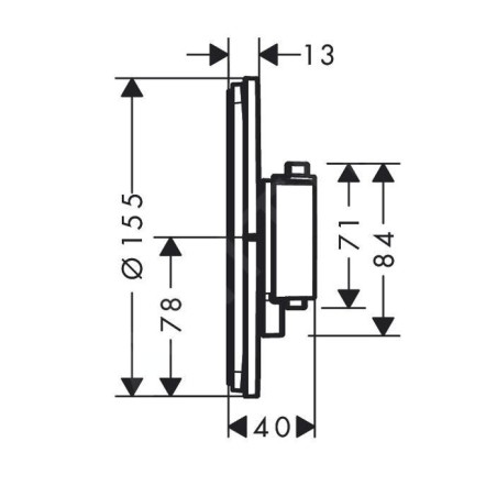 Hansgrohe ShowerSelect Comfort - Mitigeur thermostatique encastré, 2 sorties, bronze brossé 15554140