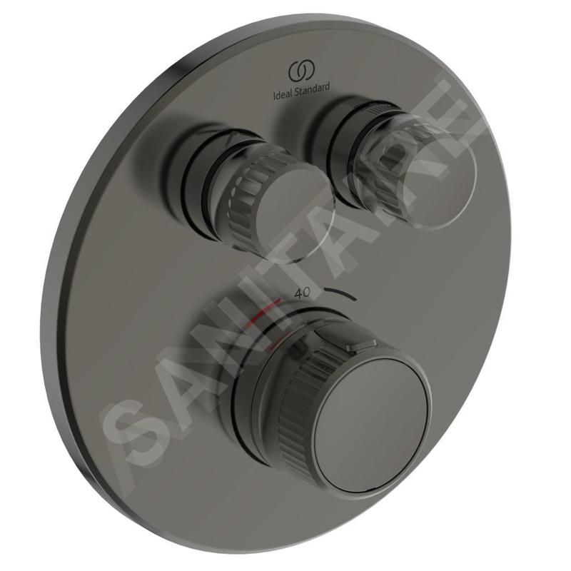Ideal Standard CeraTherm Navigo - Mitigeur de douche thermostatique encastré pour 2 sorties, Magnetic Grey A7296A5