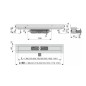 Alcadrain Douchegoten - Caniveau de douche Wall Low 1050 mm, avec rebord pour grille pleine et collier de fixation au mur, inox Alcadrain Douchegoten - Caniveau de douche Wall Low 1050 mm, avec rebord pour grille pleine et collier de fixation au mur, inox