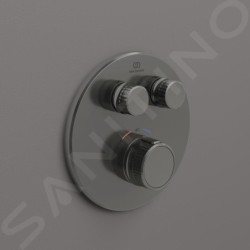 Ideal Standard CeraTherm Navigo - Mitigeur de douche thermostatique encastré pour 2 sorties, Magnetic Grey A7296A5