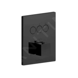 Paffoni Compact Box - Mitigeur thermostatique encastré, pour 3 sorties, noir mat CPT519NO