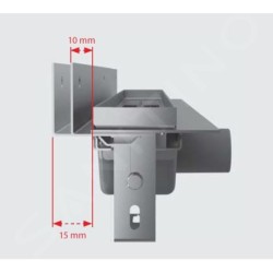 Alcadrain Douchegoten - Caniveau de douche Flexible 1050 mm, avec collier ajustable au mur, inox APZ4-1050
