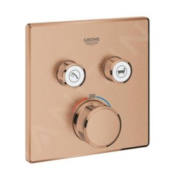 Grohe Grohtherm SmartControl - Mitigeur thermostatique encastré avec 2 soupapes, Warm Sunset brossé 29124DL0